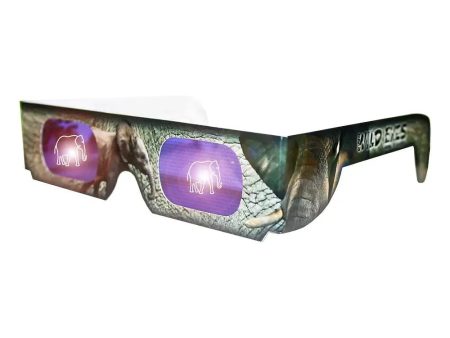 Wild Eyes™ 3D Cardboard Holographic Animal Glasses - ELEPHANT - NEW Supply