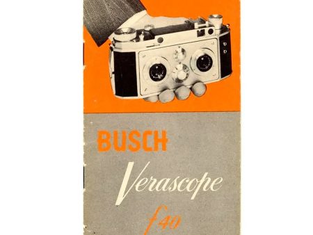 Instructions - Busch Verascope Stereo Camera  - Facsimile Cheap