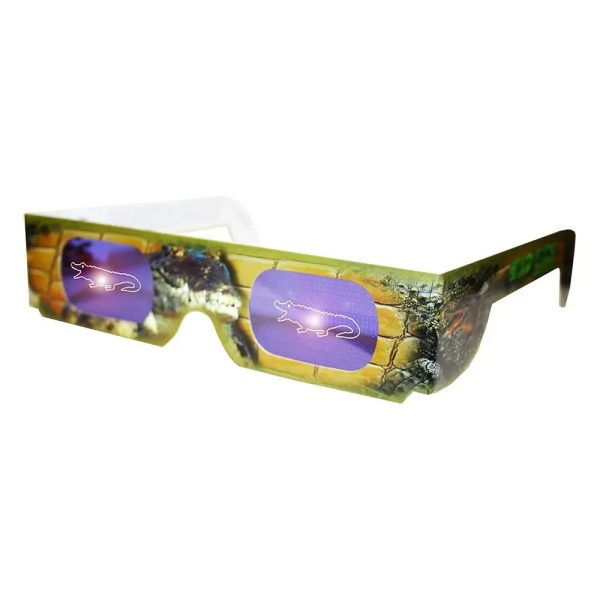 Wild Eyes™ 3D Cardboard Holographic Animal Glasses - CROCODILE - NEW For Discount