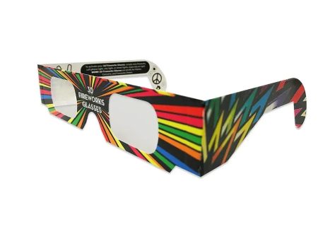 3D Fireworks - Techno - Cardboard Prismatic Diffraction Glasses - NEW Fashion