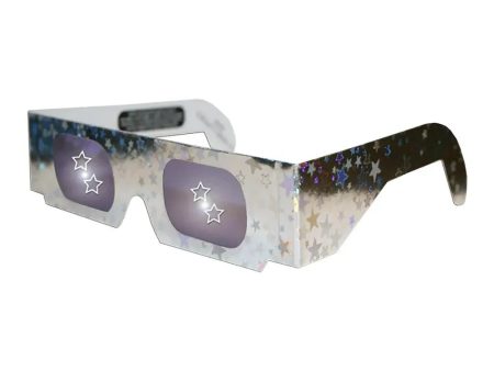 Silver Five Star -  3D  Holographic Glasses - NEW Fashion