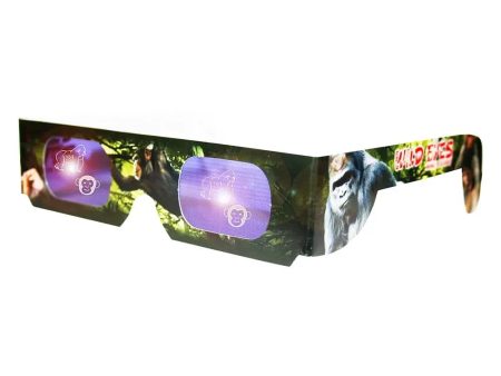 Wild Eyes™ 3D Cardboard Holographic Animal Glasses - PRIMATE - NEW Supply