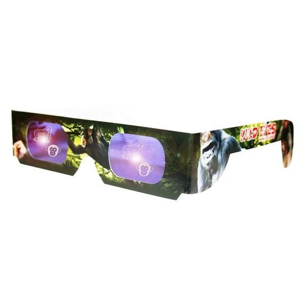 Wild Eyes™ 3D Cardboard Holographic Animal Glasses - PRIMATE - NEW Supply