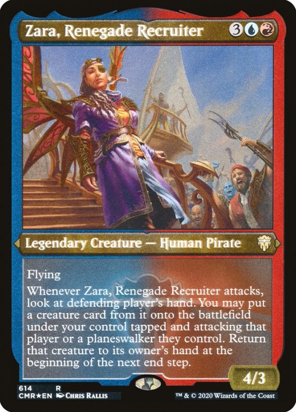 Zara, Renegade Recruiter (Etched) [Commander Legends] For Sale