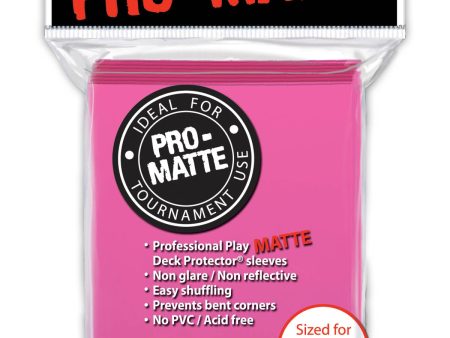 Ultra Pro Matte Sleeves Standard 50ct - bright pink Supply